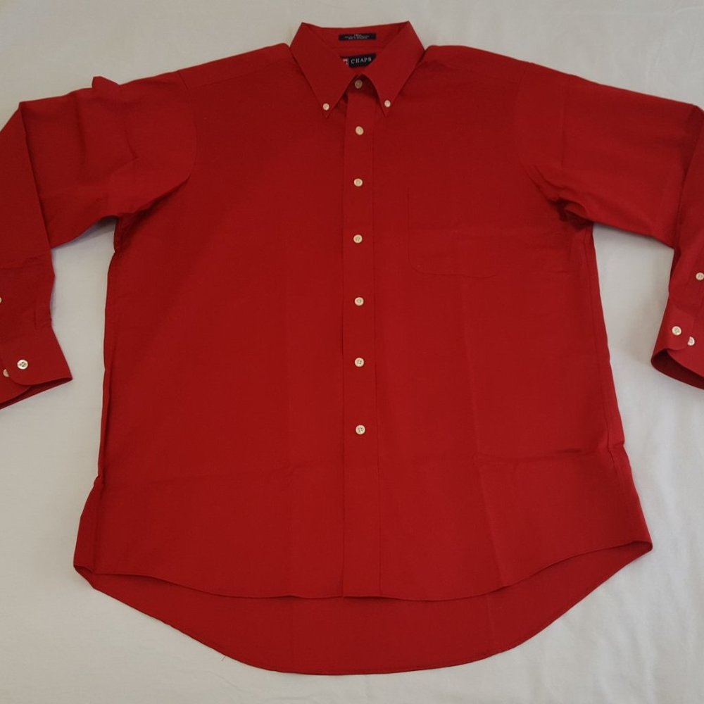 CHAPS Men´s Red Dress Shirt, Size L